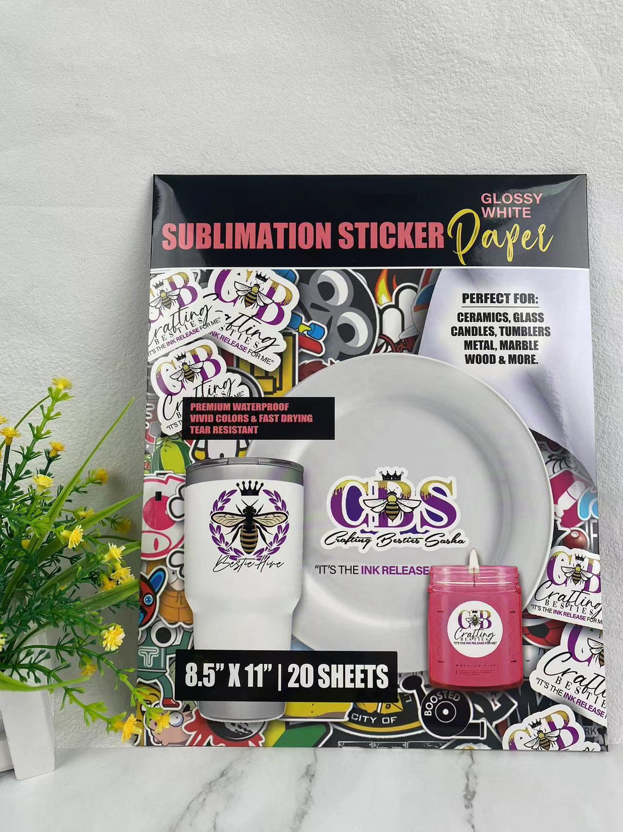 Sublimation Sticker Paper Glossy White | Crafting Besties Sasha ®